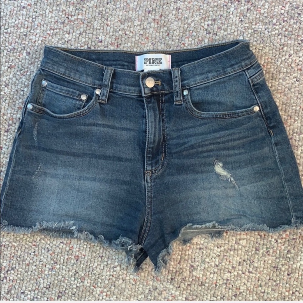 PINK VS Destroyed DENIM Shorts